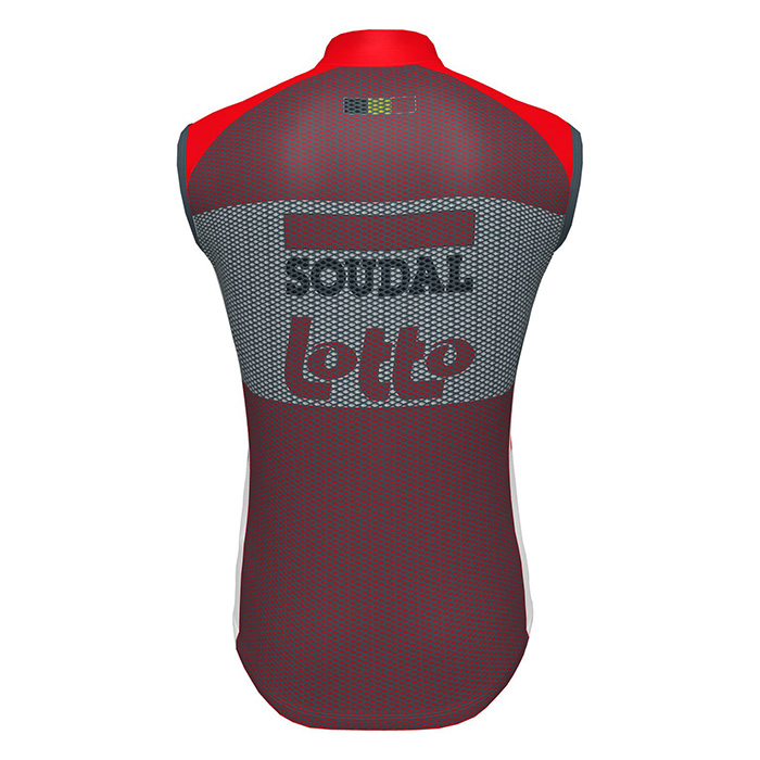 2022 Windweste Lotto Soudal Rot Trikot Kurzarm und Tragerhose - zum Schließen ins Bild klicken